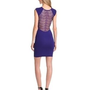 French Connection Purple Lace Back Dress Size 4